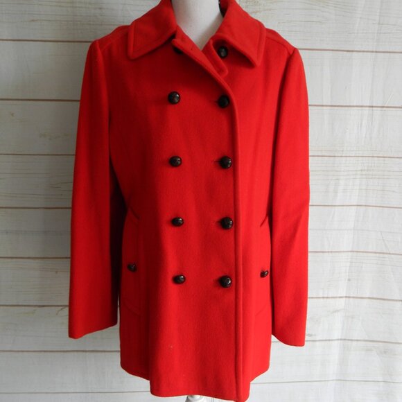 Vintage Mackintosh USA Women’s Authentic Peacoat Wool – Size 14 – RED - Picture 1 of 4